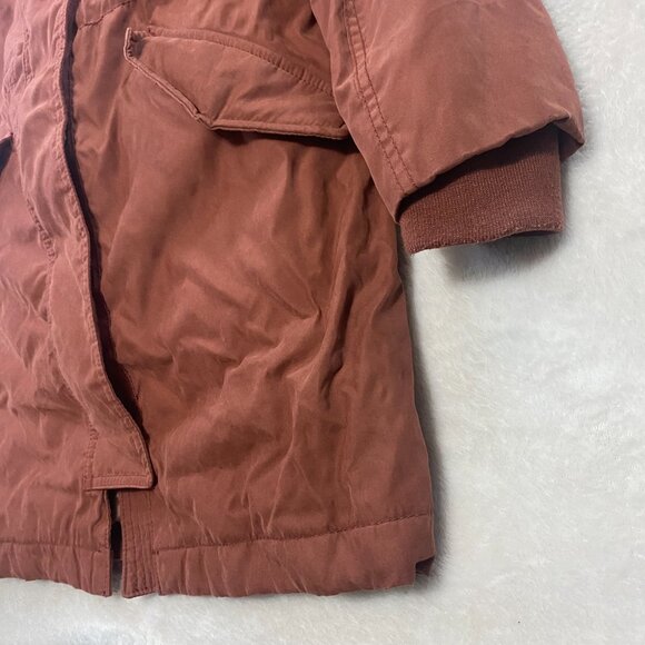 Abercrombie & Fitch 3 in 1 Parka Jacket Women S Ultra Faux Fur Hood Black - Picture 3 of 13